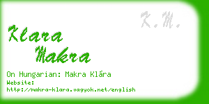 klara makra business card